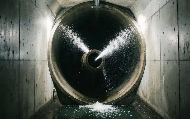 大型配管の洗浄